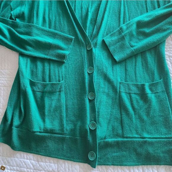 HALOGEN marino wool blend button front tunic style cardigan - Picture 8 of 10